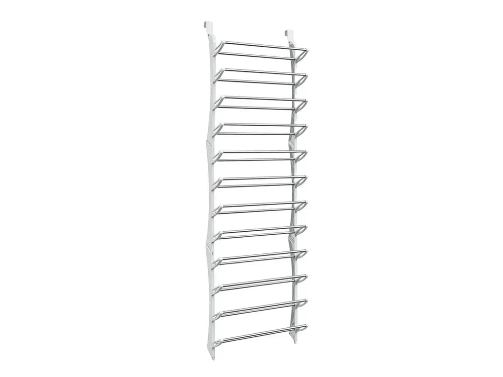 HomeStack – Vertical Space Saving Shoe Storage Rack – White (New) / 12-Tier