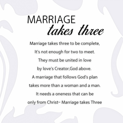 Marriage Takes Three – Entwined Heart & Cross Christian Wedding Sculpture – image 4