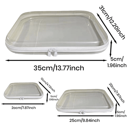 SpaceMate – Large Capacity Storage Bags – White (Small + Medium + Large)