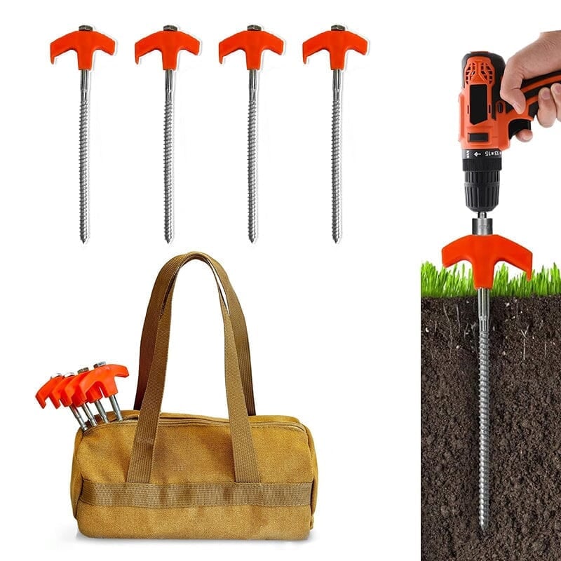 RockHold – Outdoor Anchor Stakes – 4 Pcs With Bag