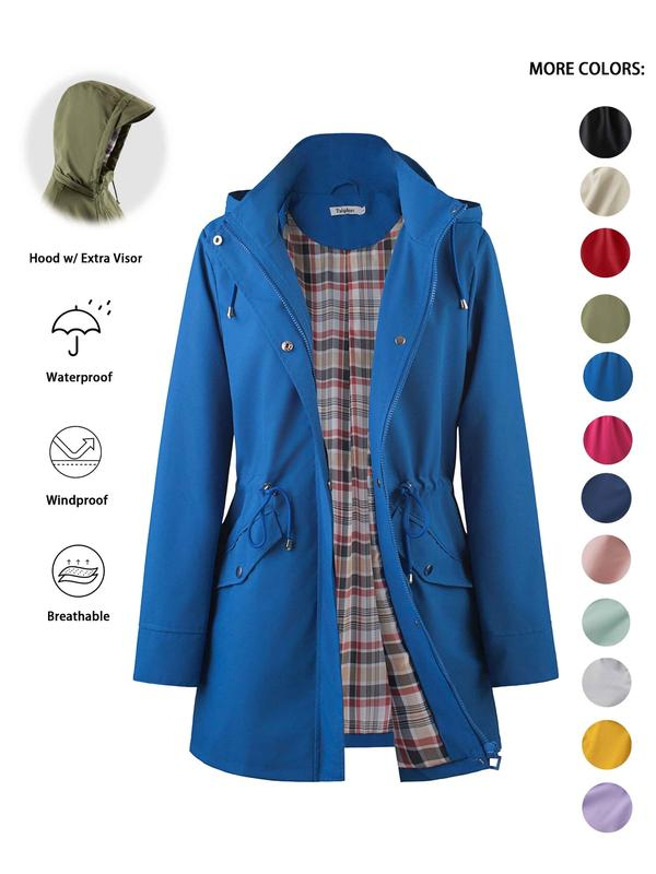 Rainelle – Hooded Windproof Jacket – Blue / S