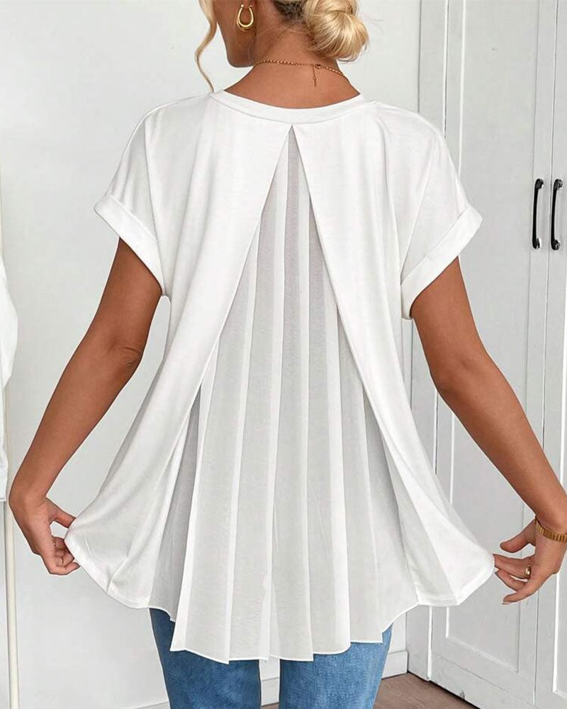 UrbanStitch V – Patchwork Casual Tee – White / US4 (S)