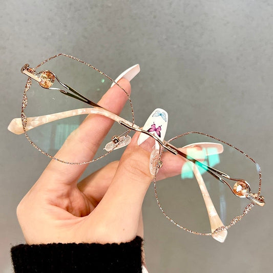 VisionGleam - Stylish Anti-Blue-Light Eyewear – Gold / '+1.00 / Under 49 years old