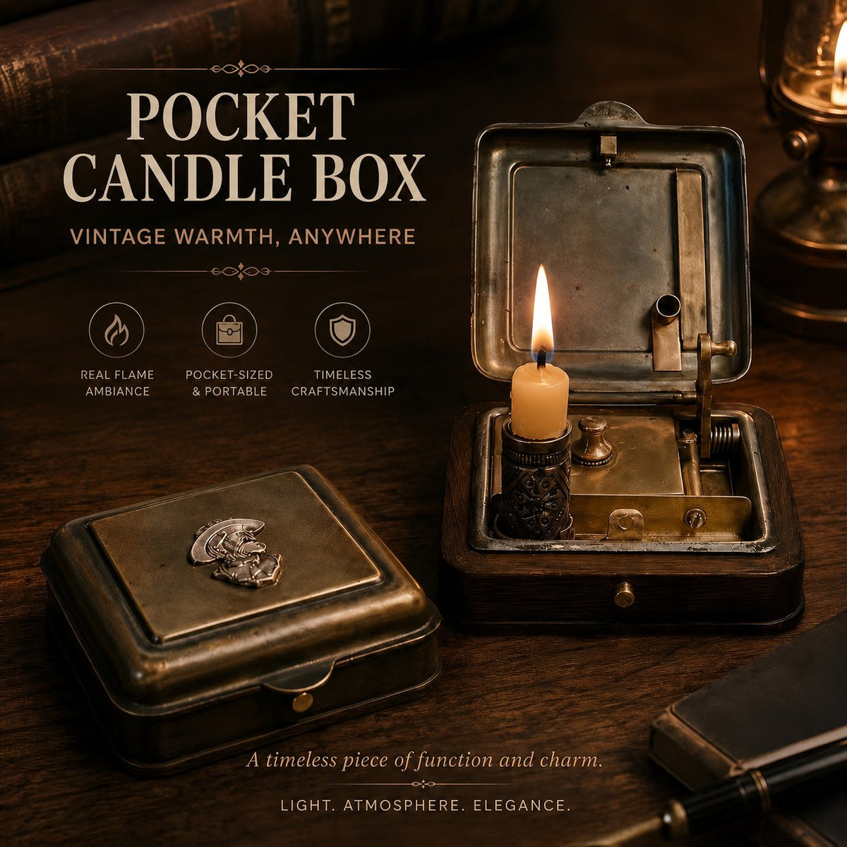 HeritageGlow – 19th Century Mechanical Candle Box – image 2