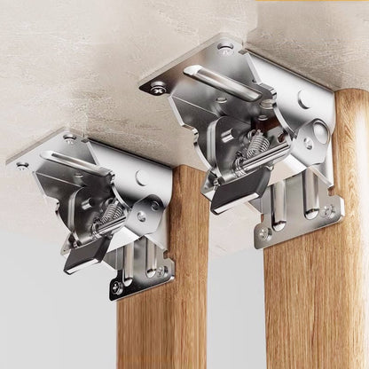 LockFold – Heavy-Duty Folding Table Brackets – Silver / 2 Pcs