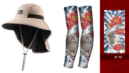 IceVeil – UV Blocking Compression Sleeves – 07 / '+ Sun hat