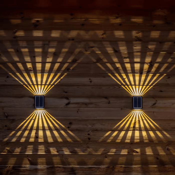 BrightRay – Outdoor 4 LED Solar Wall Lights – Warm light