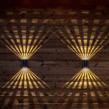 BrightRay – Outdoor 4 LED Solar Wall Lights – Warm light
