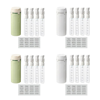 SwiftPour – Leakproof 4-in-1 Travel Dispenser – Green * 2 + White * 2