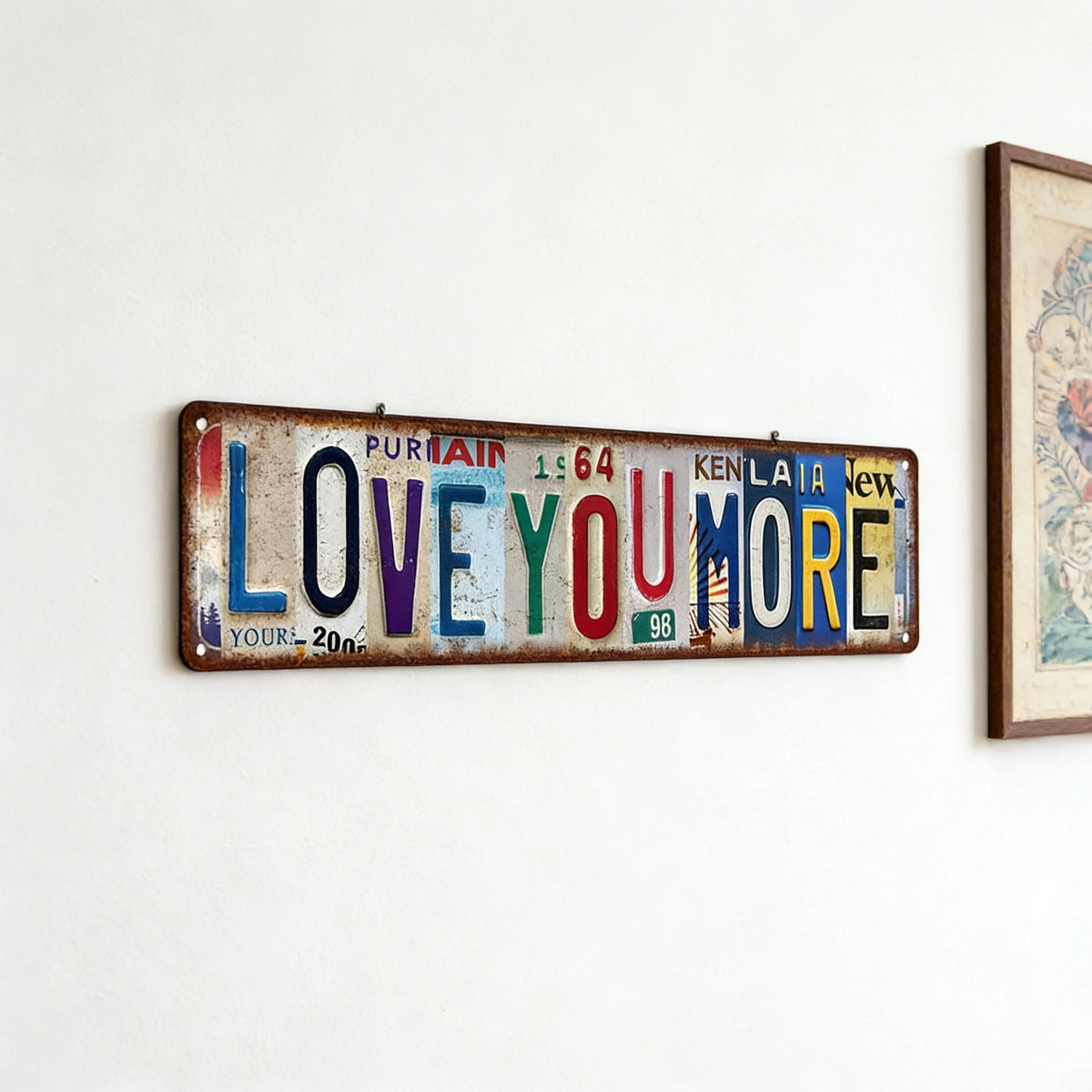 Valentine’s Day “Love You More” Vintage Street Sign – Romantic Metal Wall Decor | 16 × 4 in – image 2