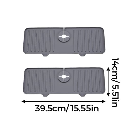AquaGuard – Protective Kitchen Sink Faucet Mat – Gray*2