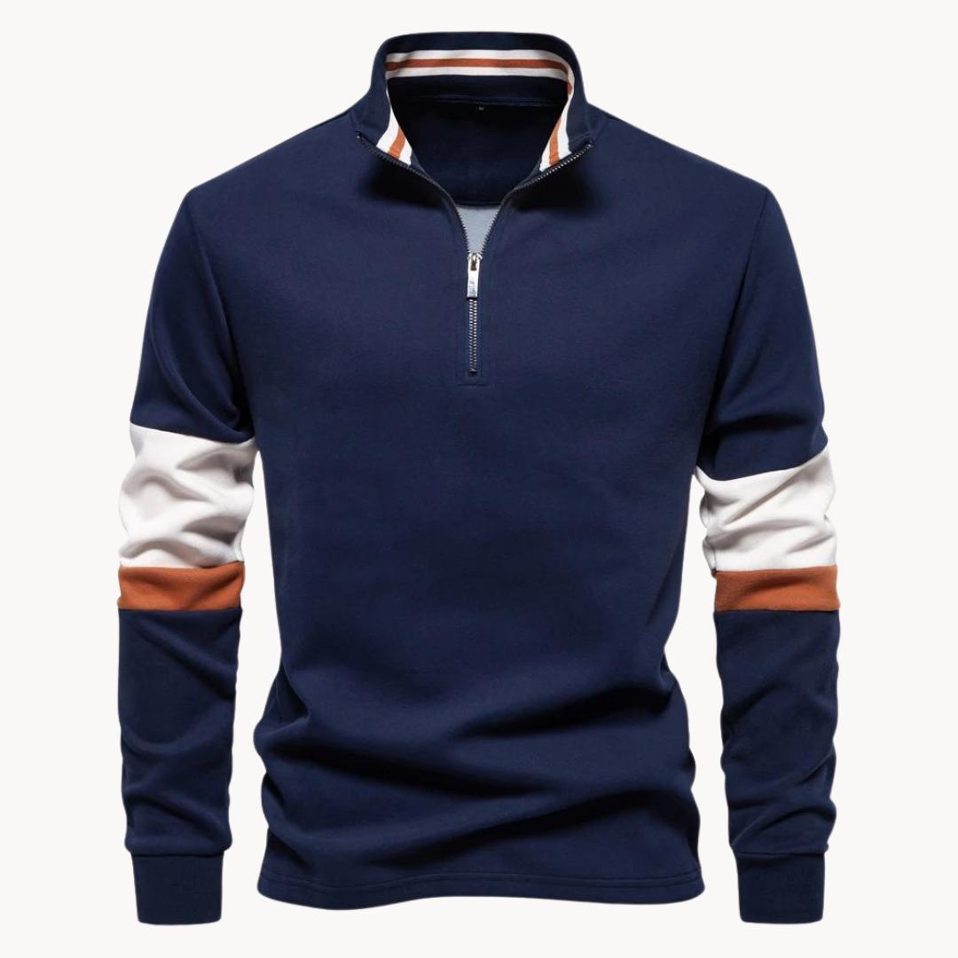 Nathan Quarter-Zip Sweater – Navy / S