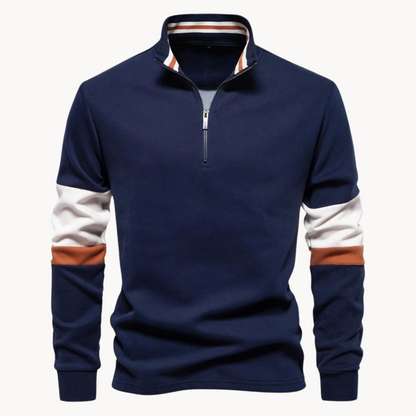 Nathan Quarter-Zip Sweater – Navy / S