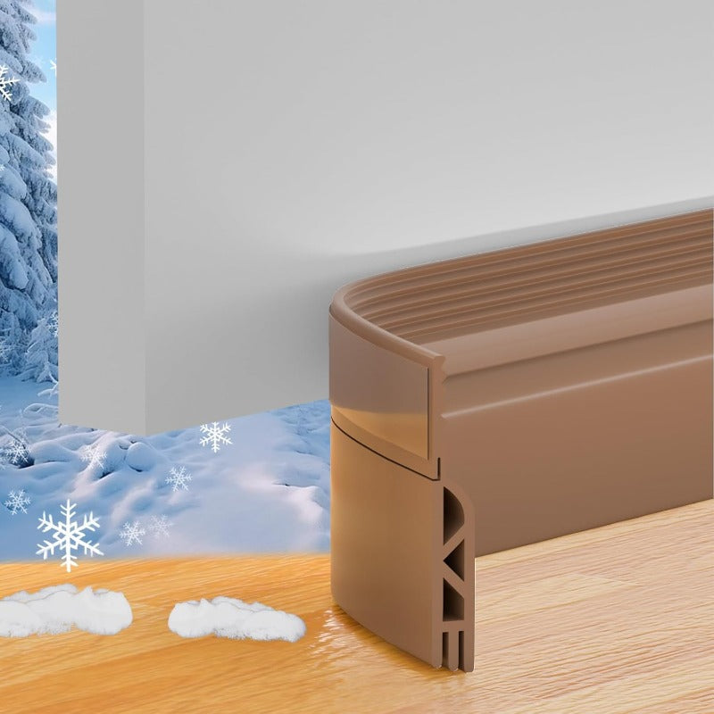 SealGuard – Silicone Under Door Seal Strip – Brown / 39inch