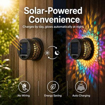 MandalaGlow - Solar Mandala Wall Light Outdoor Fence Projector Lamp – Buy 2 (Save Extra 5$)