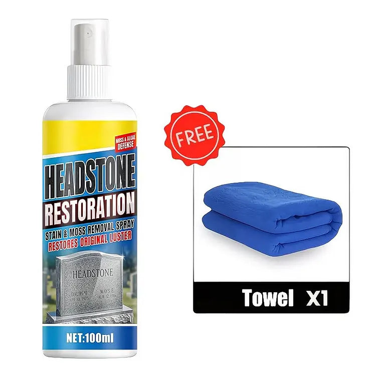 StoneRevive – Headstone Restoration Cleaning Spray – Buy 1 / Cleaning Cloth