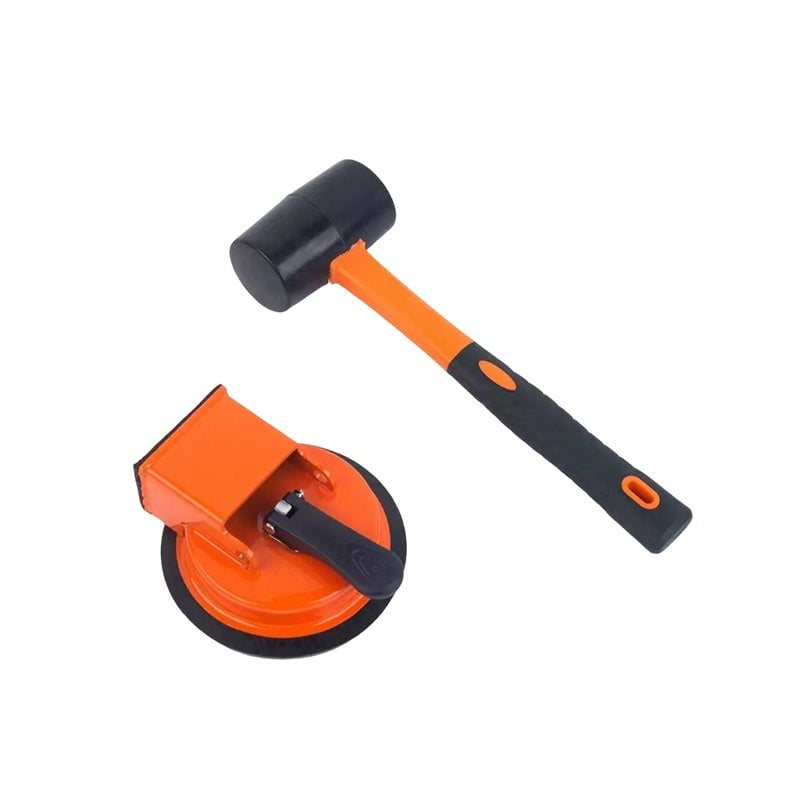 GapGrip – Floor Gap Fixer Heavy Duty Tool – Floor Gap Fixer [Orange] + Hammer [Orange]
