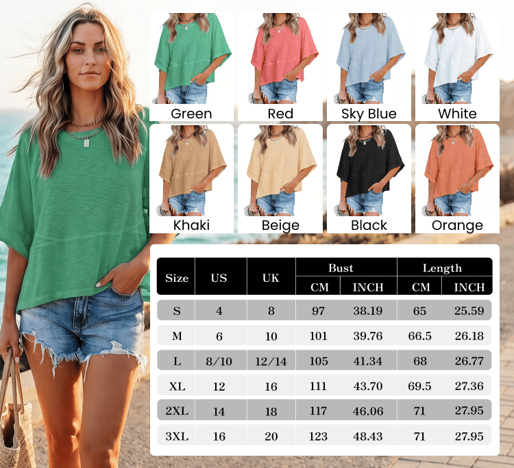 BellAura – Solid Color Bell Sleeve T-Shirt – image 2