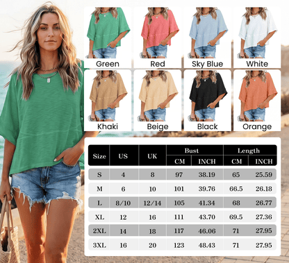 BellAura – Solid Color Bell Sleeve T-Shirt – image 2