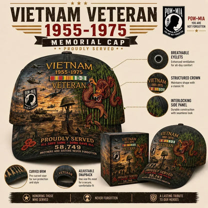HonorLegacy – Vietnam Veteran 1955–1975 Memorial Cap – image 8