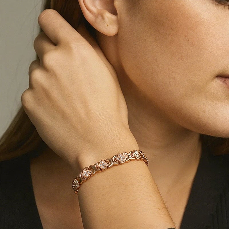 BloomGrace – Flower Copper Bracelet Elegant Style – image 5