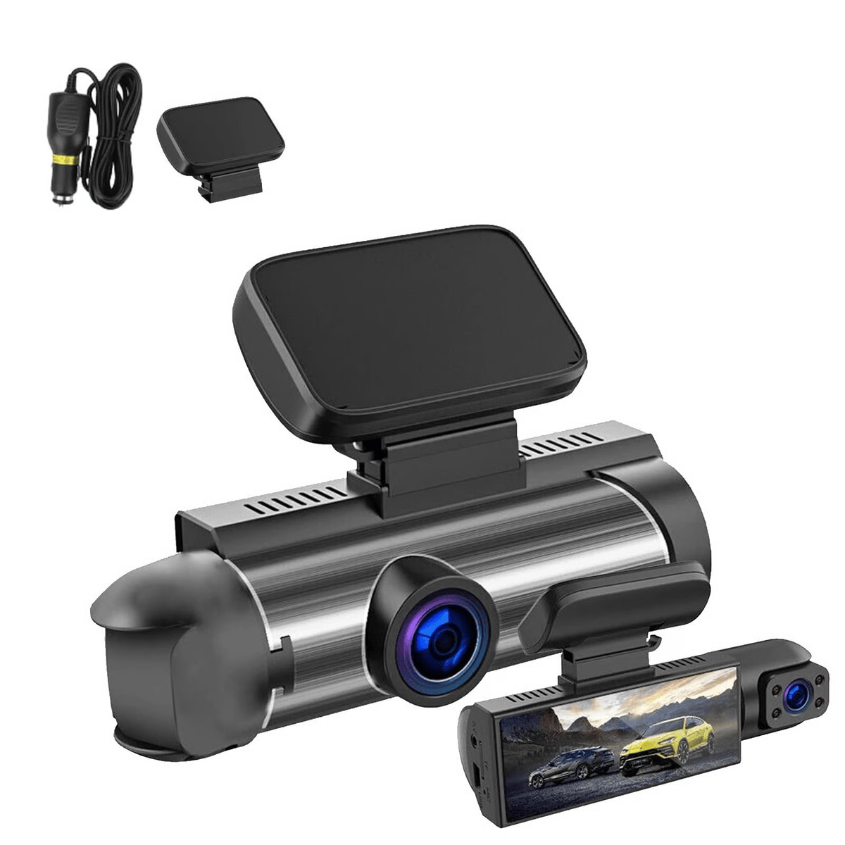 RoadEye – Smart Dual Vision Dashcam – Front & Rear Dashcam Dual recording (front and interior) NO Memory Card