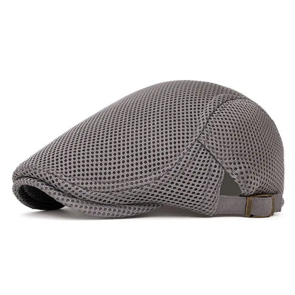 AirWeave – Breathable Mesh Flat Cap for Men – Grey / Buy 1
