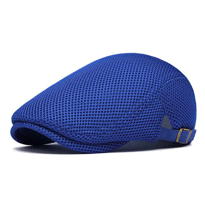 AirWeave – Breathable Mesh Flat Cap for Men – Royal Blue / Buy 1