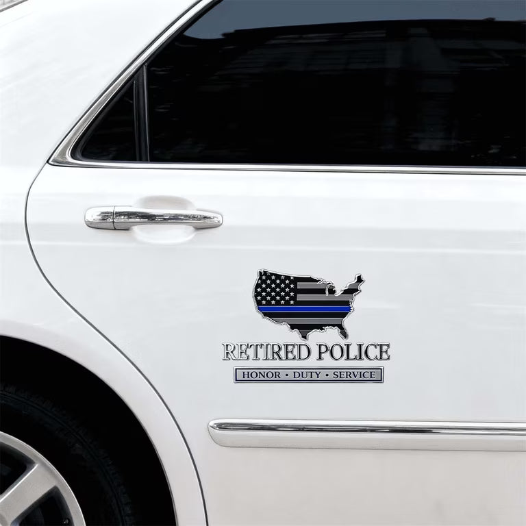 BlueShield – Retired Police Metal Car Emblem – image 5
