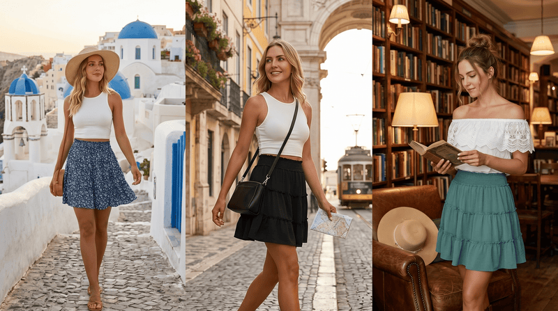 LunaFlair – Tiered Boho Skort – image 3