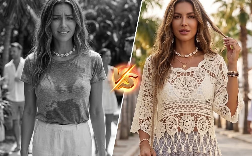 LaceAura – Crochet Hollow Out Tassel Cover Up for Beach Wear – image 3