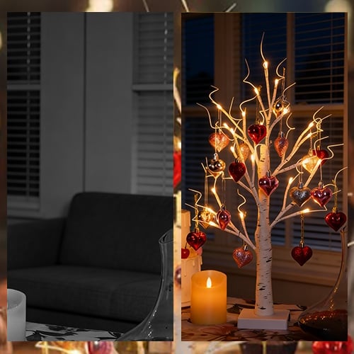 LumiBloom – Heart-Adorned LED Birch Table Decor – image 4