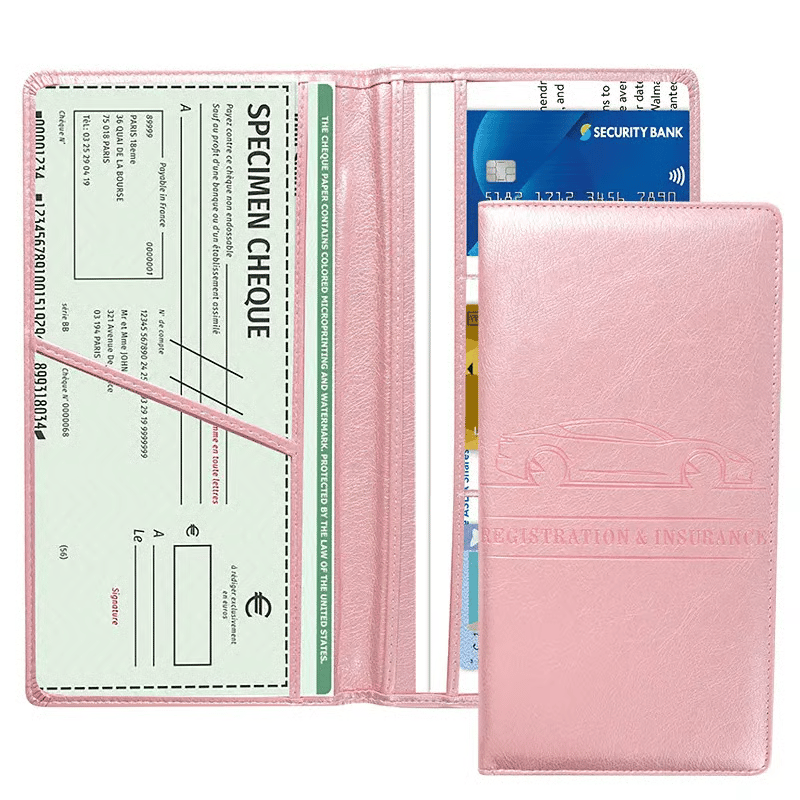 RoadGuard – Car Document Holder Organizer Case – Pink