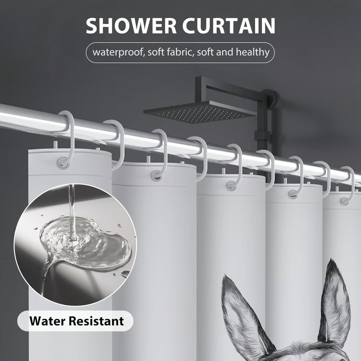 Are You Pooping?" Donkey Shower Curtain – image 7