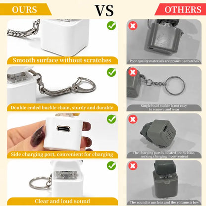 SquawkKey – Funny Seagull Button Keychain – image 7