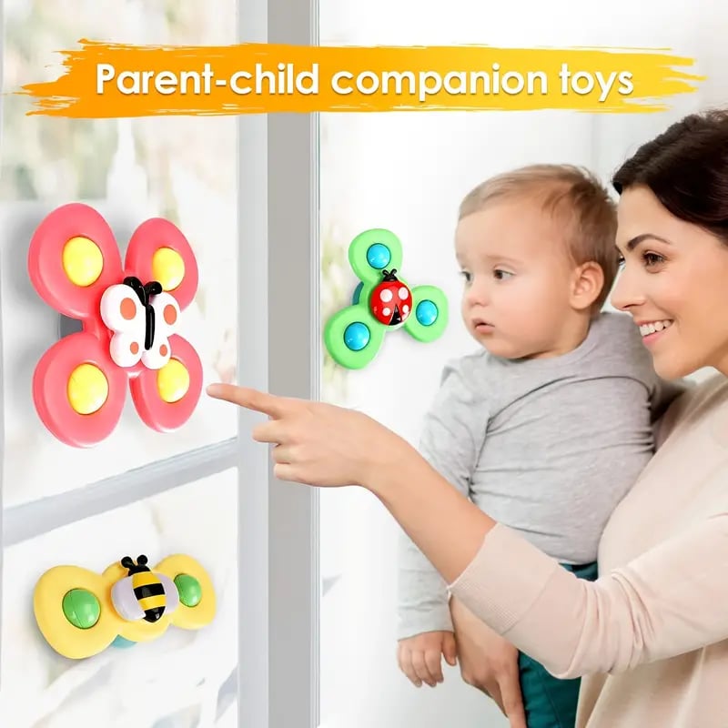 SpinBloom – Interactive Baby Spinner Set – Insects (3PCS)