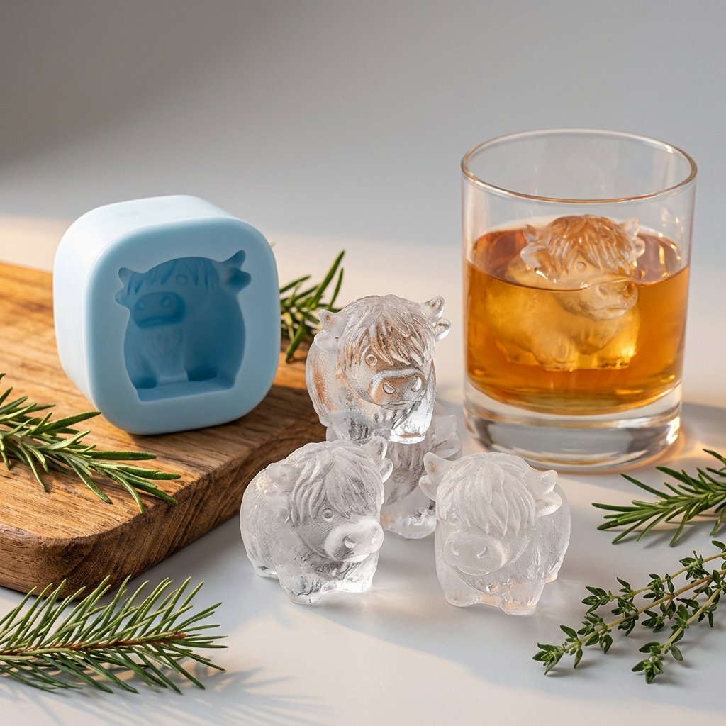 ChillCow Cubes – Novelty Ice Tray – Highland Cow (Single Cavity)
