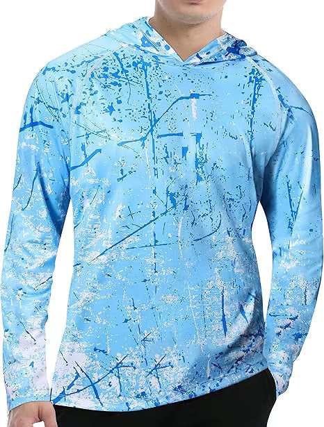 WaveArmor – Men's Swim & Outdoor UV Protection Sun Shirt – Ocean Blue / S