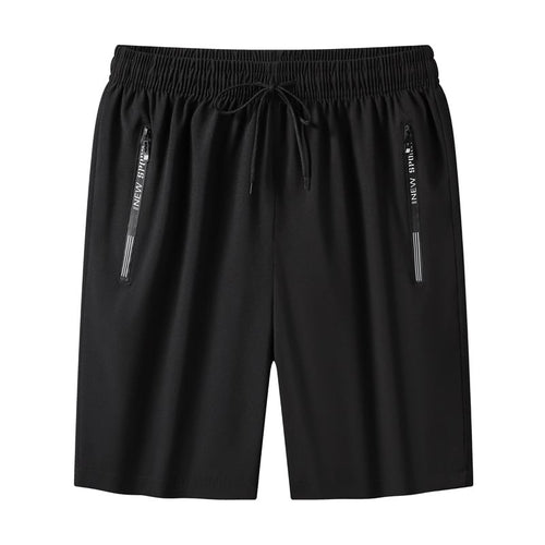 CoolStride – Breathable Ice Silk Stretch Shorts – Black / M