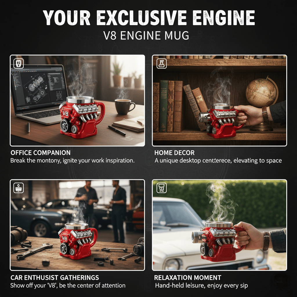 Ultimate V8 Engine Stainless Steel 3D Mug & A Gearhead's Dream – image 6