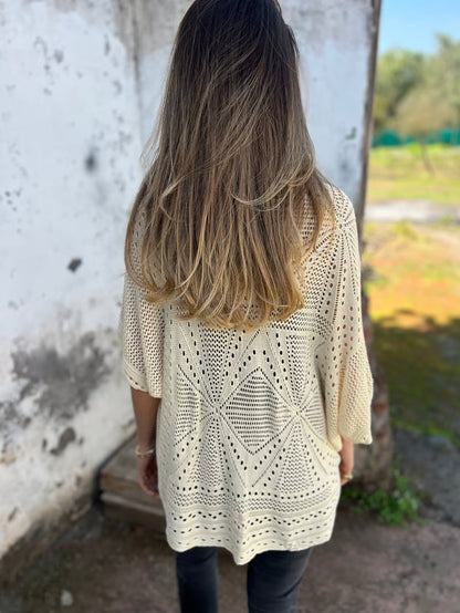 CloudWeave – Hollow Half Sleeve Cardigan – image 12