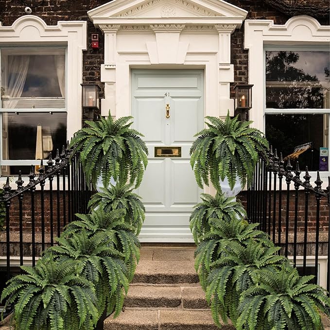 LeafLuxe – Realistic UV Protected Artificial Boston Fern – Buy 7 Get 3 Free ( 10 Bundles )