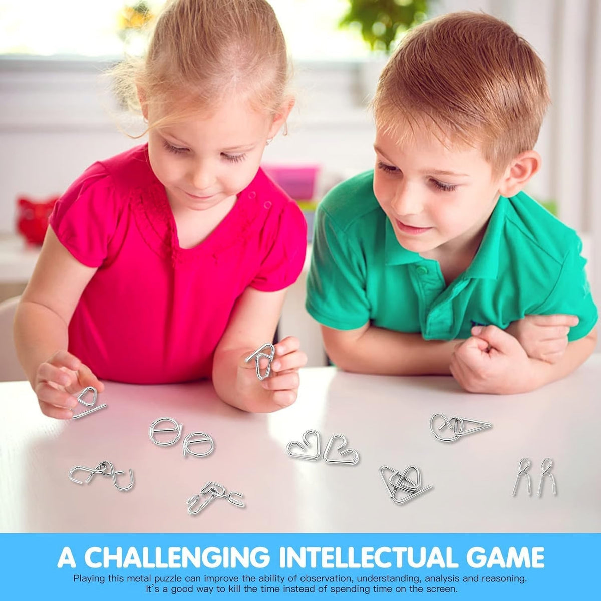 PuzzleCore – IQ Challenge Metal Puzzle Set – image 4