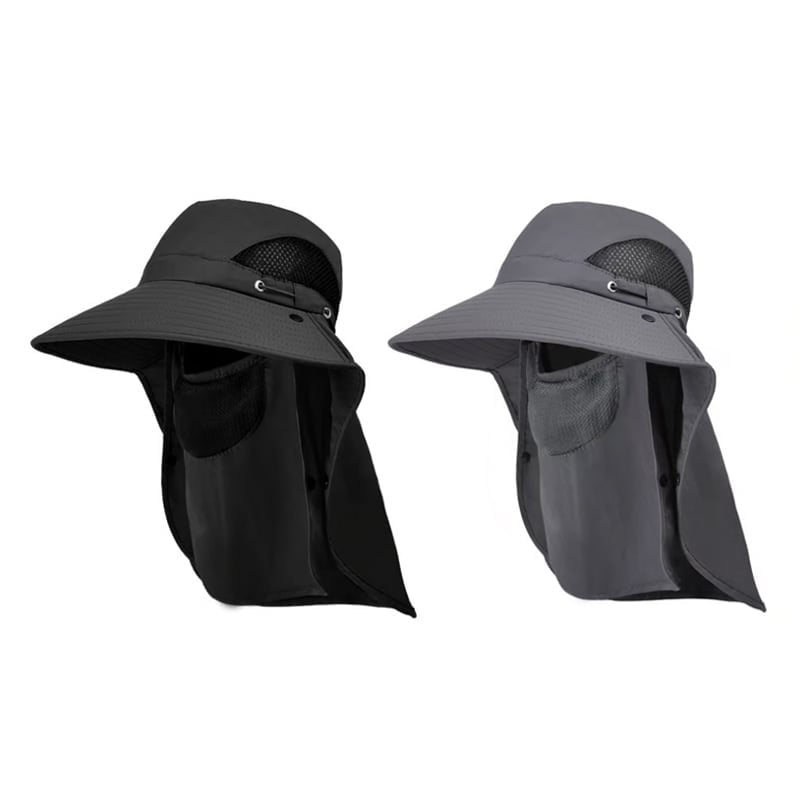 ShadeEase – Outdoor Sun Shield Hat – Black + Dark Grey