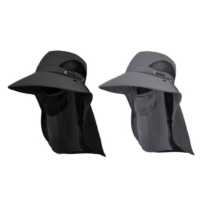 ShadeEase – Outdoor Sun Shield Hat – Black + Dark Grey