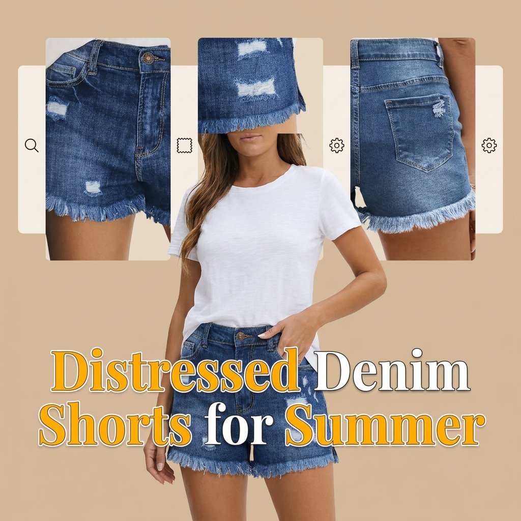 BlueBelle - Distressed Denim Shorts – image 4