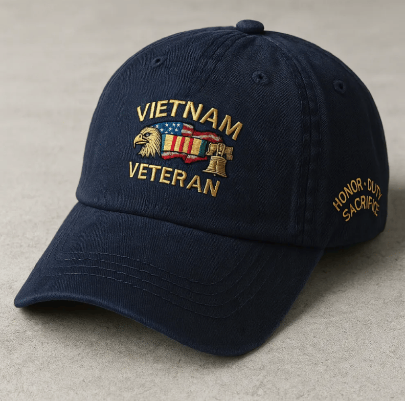 PatriotEagle – Patriotic Honor Dad Hat – Navy / One Size Fits Most (Circumference 22 1/8"- Circumference 24 1/8")