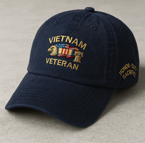 PatriotEagle – Patriotic Honor Dad Hat – Navy / One Size Fits Most (Circumference 22 1/8"- Circumference 24 1/8")