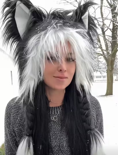 Cute Plush Cat Hat – BLACKWHITE / Buy 1