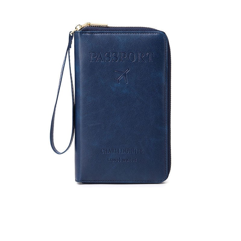 VoyagerElite - RFID Travel Companion Wallet – Dark Blue